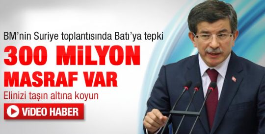 Davutoğlu BM'de Suriye toplantısında konuştu