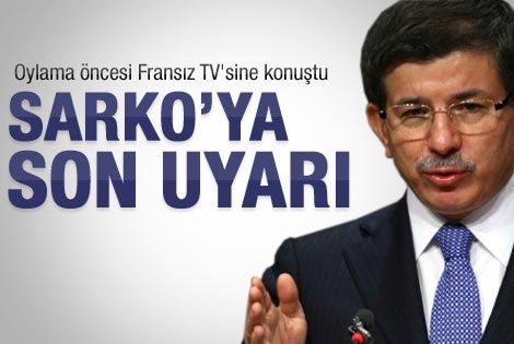 Davutoğlu'ndan Fransa'ya bir uyarı daha