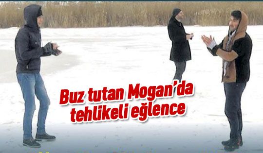 Donan gölde tehlikeli eğlence