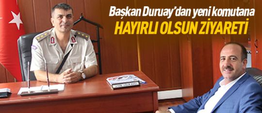 Duruay'dan Jandarma Komutanına ziyaret