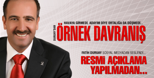 Duruay'dan örnek davranış