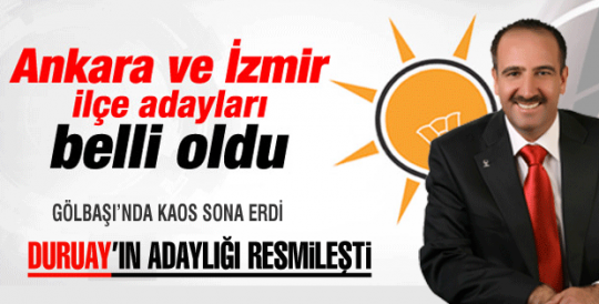 Duruay'ın adaylığı resmileşti