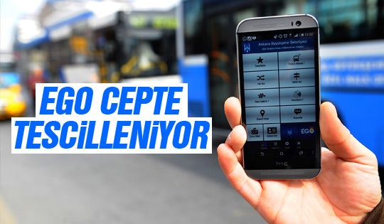 EGO Cepte uygulaması için tescil adımı