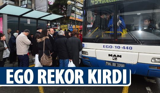 EGO yolcu taşımacılığında rekor kırdı