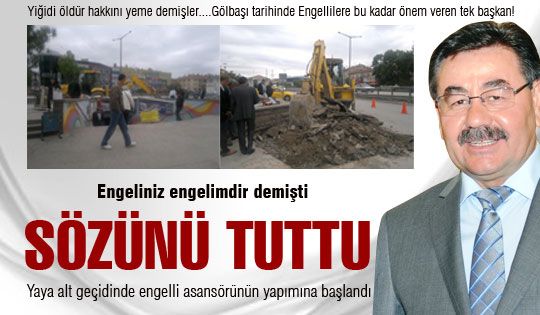 Engelli asonsörünün yapımına başlandı