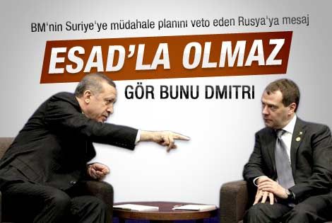 Erdoğan'dan Medvedev'e: Esad'la olmaz