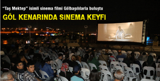 Göl kenarında sinema keyfi