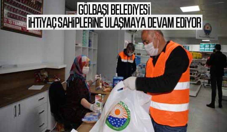 Gölbaşı Belediyesi ihtiyaç sahiplerinin yanında…