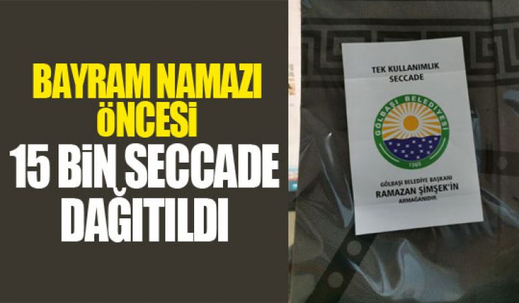 Gölbaşı Belediyesi Tek Kullanımlık 15 Bin Seccade Dağıttı