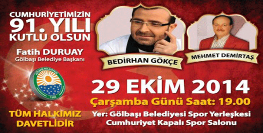 Gölbaşı Belediyesi’nden Cumhuriyet Bayramı konseri