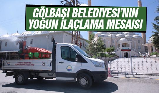 Gölbaşı Belediyesi'nden ilaçlama çalışması