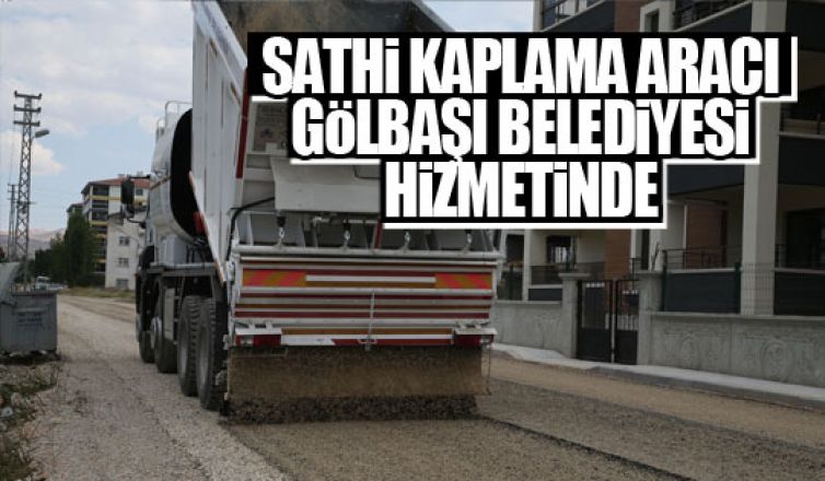 Gölbaşı Belediyesi’nden sathi kaplama çalışması…