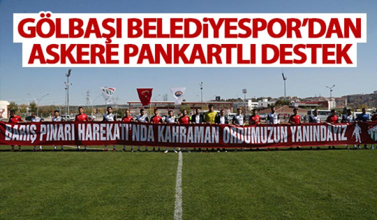 Gölbaşı Belediyespor'dan pankartlı destek