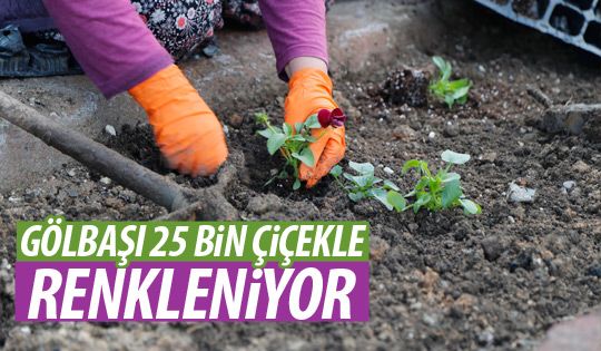 Gölbaşı çiçeklerle renkleniyor