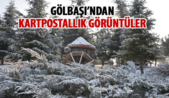 Gölbaşı'na kış geldi