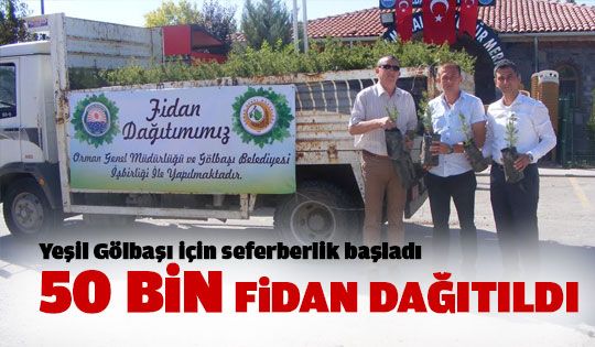 Gölbaşı'nda 50 Bin Fidan Dağıtıldı 