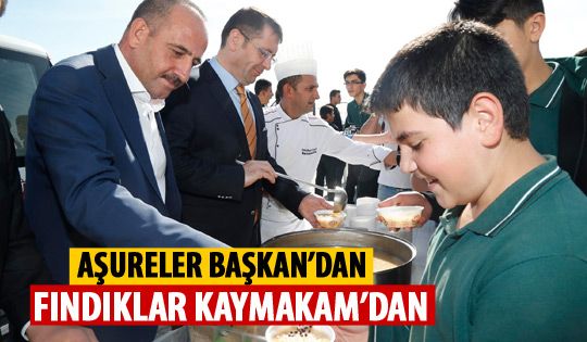 Gölbaşı'nda aşure dağıtıldı