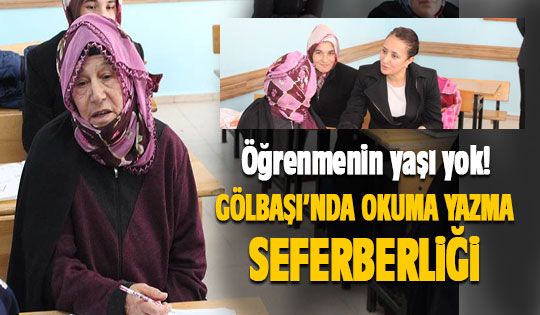 Gölbaşı'nda okuma yazma seferberliği