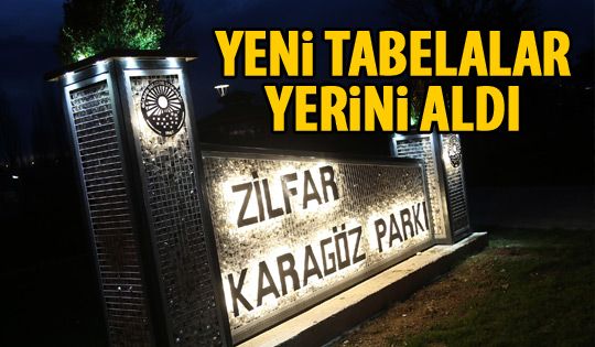 Gölbaşı’nda parklara dekoratif isim tabelası yapıldı