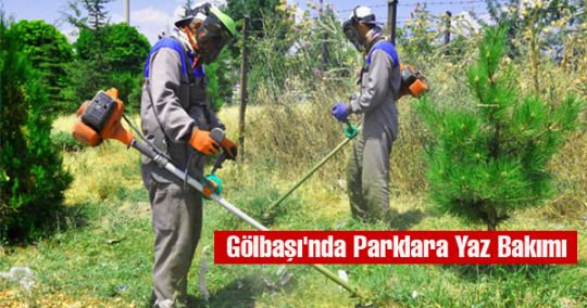 Gölbaşı'nda Parklara Yaz Bakımı