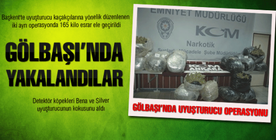 Gölbaşı'nda uyuşturucu operasyonu