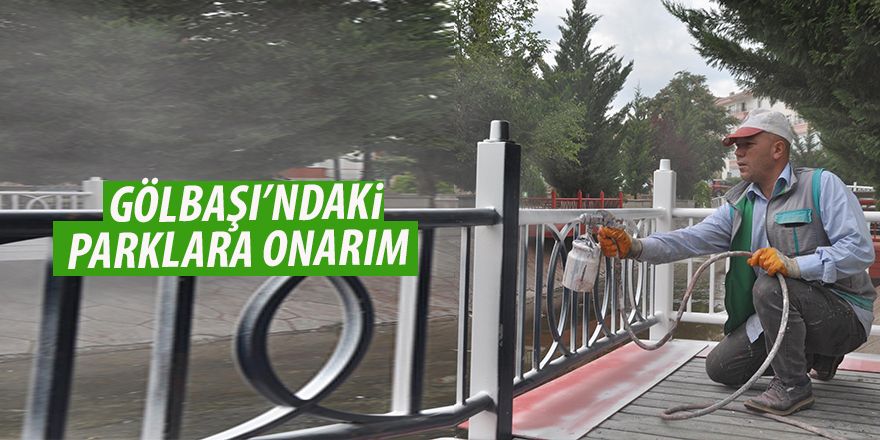 Gölbaşı'ndaki parklar onarımda