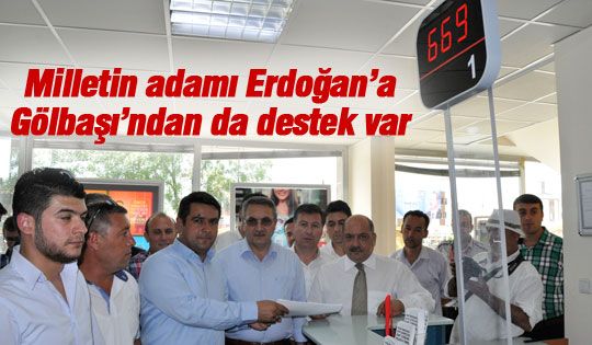  Gölbaşı'ndan Erdoğan'a destek var