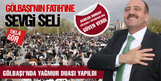 Gölbaşı'nın Fatih'ine sevgi seli