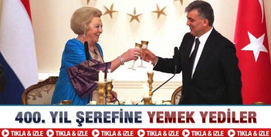 Gül'den Kraliçe Beatrix onuruna yemek -Video