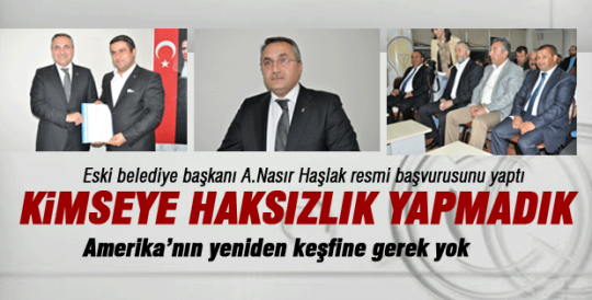 Haşlak, başvurusunu yaptı