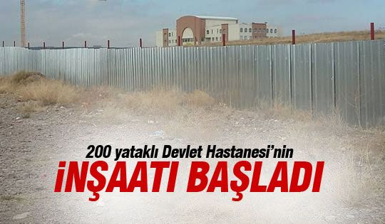 Hastane inşaatı başladı