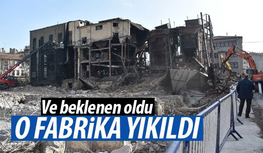 Havagazı Fabrikası yıkıldı