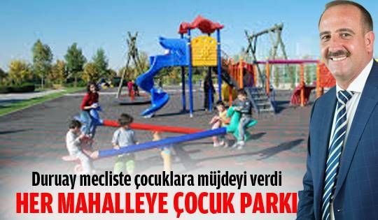 Her Mahalleye Çocuk Parkı Yapılacak