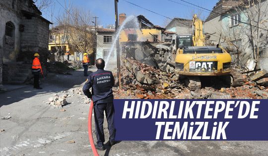 Hıdırlıktepe'de temizlik sürüyor