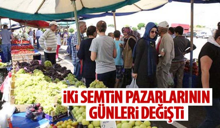 İki semtin pazar günleri değişti