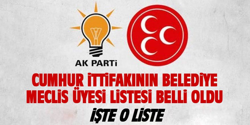 İşte Gölbaşı Cumhur İttifakı Belediye Meclis Üyesi Listesi