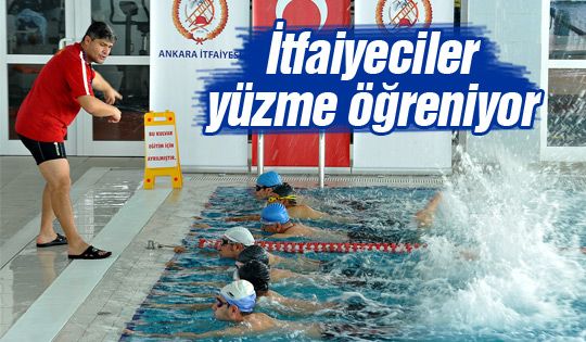 İtfaiyecilere yüzme eğitimi