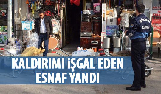 Kaldırım işgaline zabıta denetimi