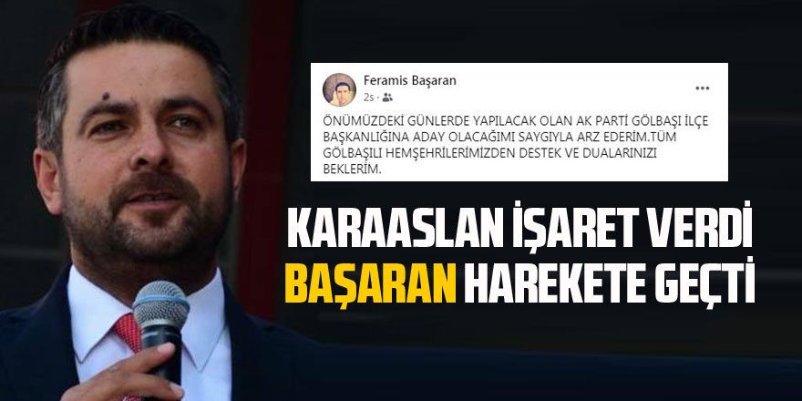 Karaaslan işaret verdi, Başaran harekete geçti