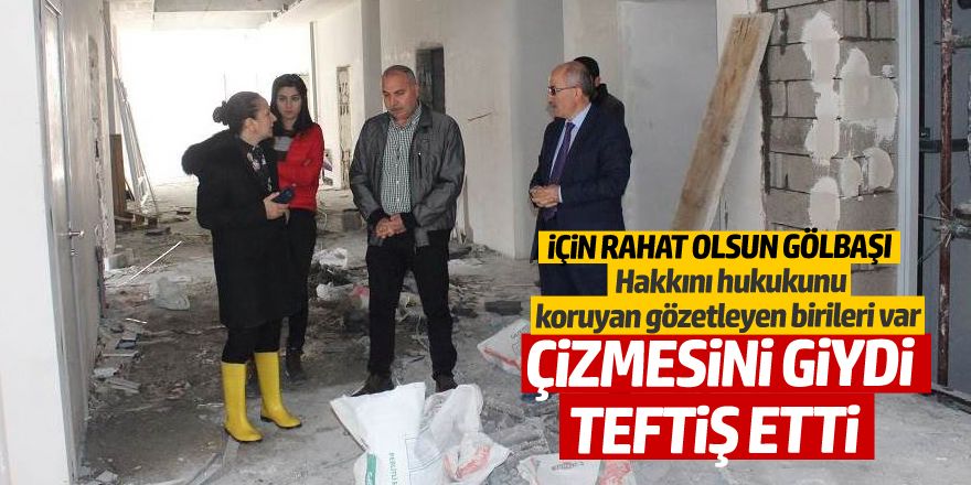 Kaymakam Bilgihan'dan okul inşaatı denetimi