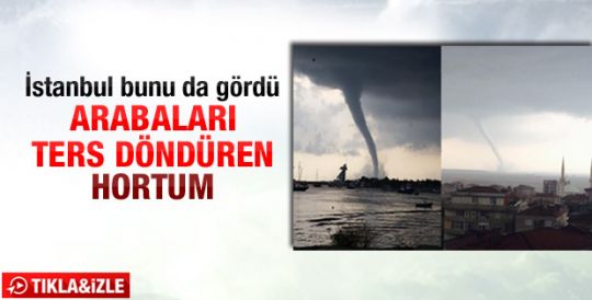 Marmara denizinde hortum oluştu