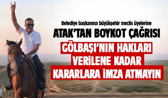 Mehmet Atak'tan boykot çağrısı