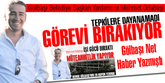 Mehmet Odabaşı Görevi Bırakıyor...