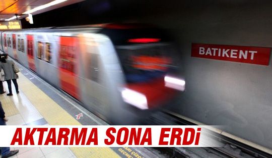 Metro hattındaki aktarma sona erdi