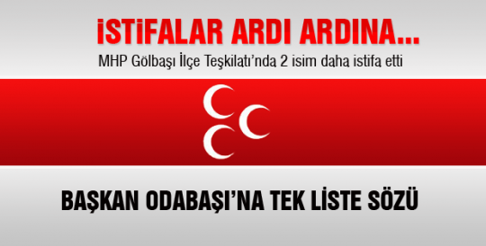 MHP'de istifa...