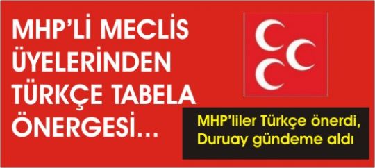 MHP'li üyelerden işyerlerine Türkçe isim önerisi