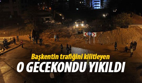 O gecekondu yıkıldı