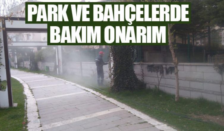 Park ve bahçelerde bakım onarım!