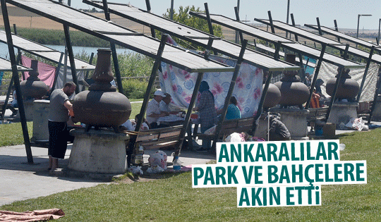 Park ve bahçelerde hafta sonu yoğunluğu