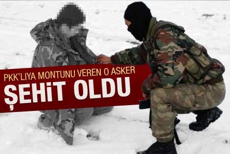 PKK'lıya montunu veren asker şehit oldu 